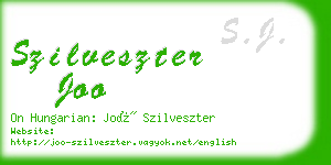 szilveszter joo business card